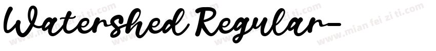 Watershed Regular字体转换